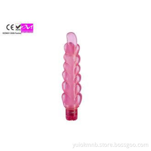 Jelly Vibrator Soft TPR, Vibrating Penis,Multi-speed